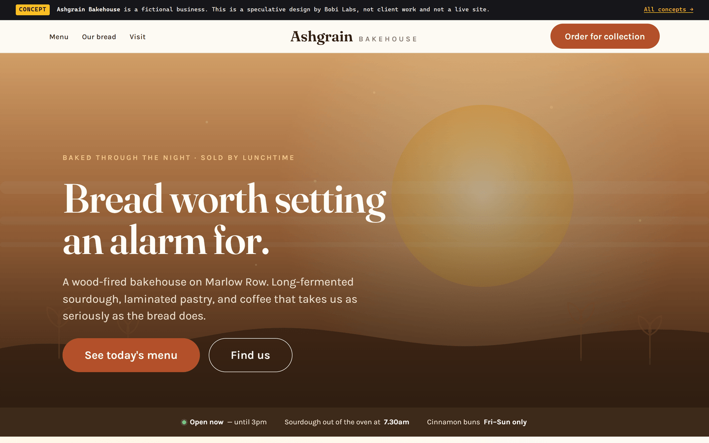 Ashgrain Bakehouse, a speculative concept design