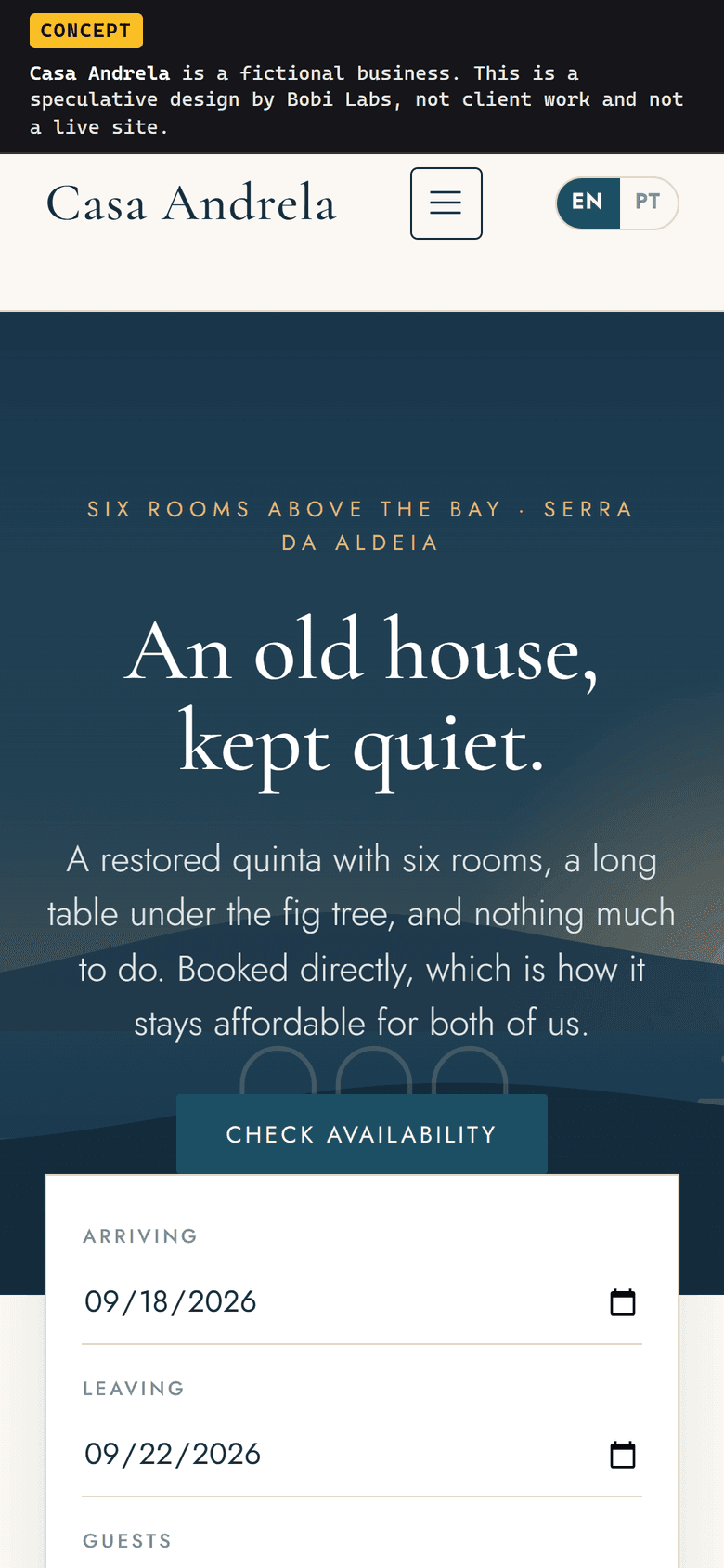 Casa Andrela on a phone
