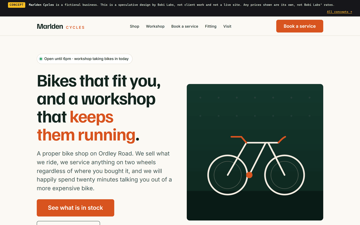 Marlden Cycles, a speculative concept design