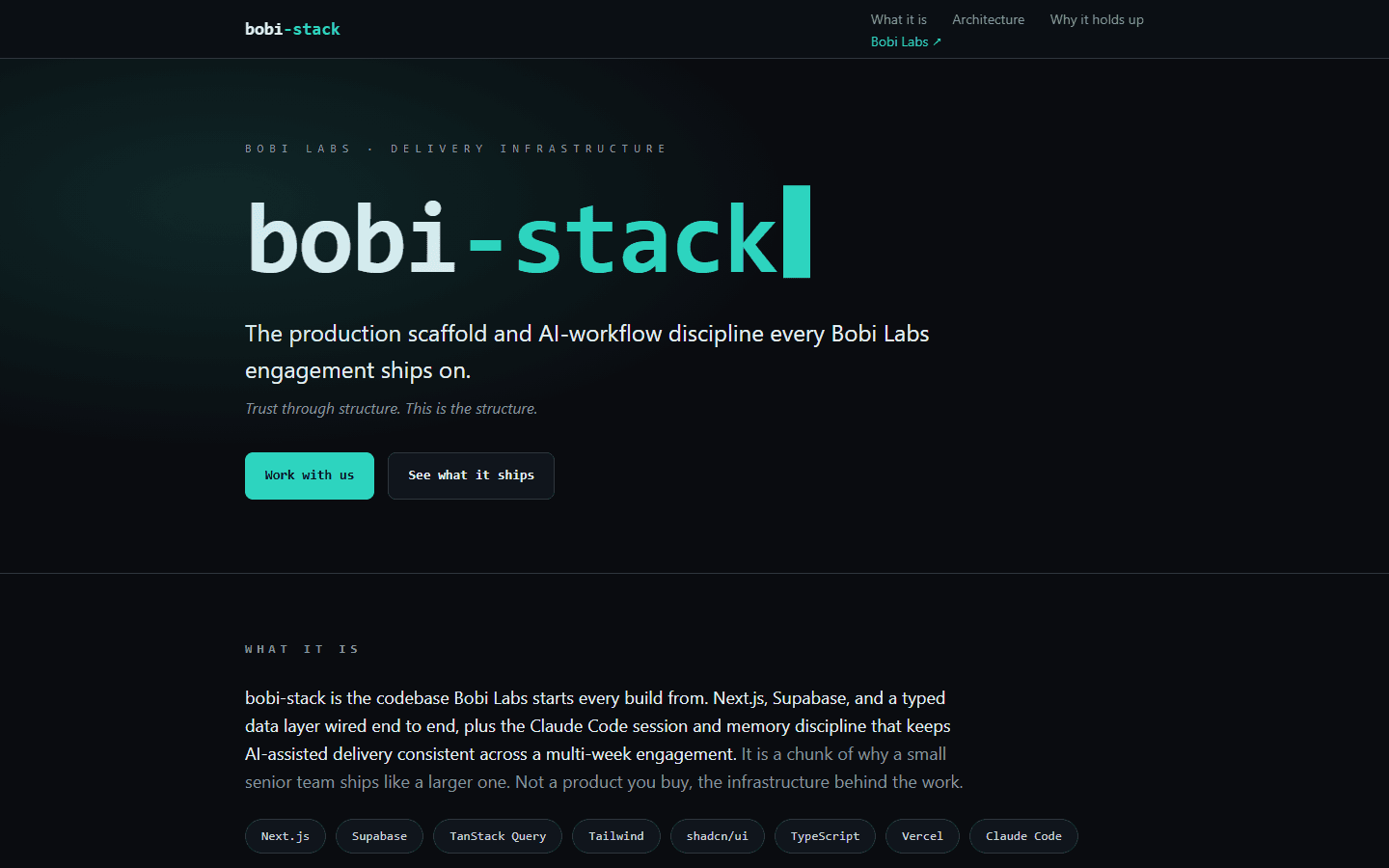 bobi-stack on a laptop