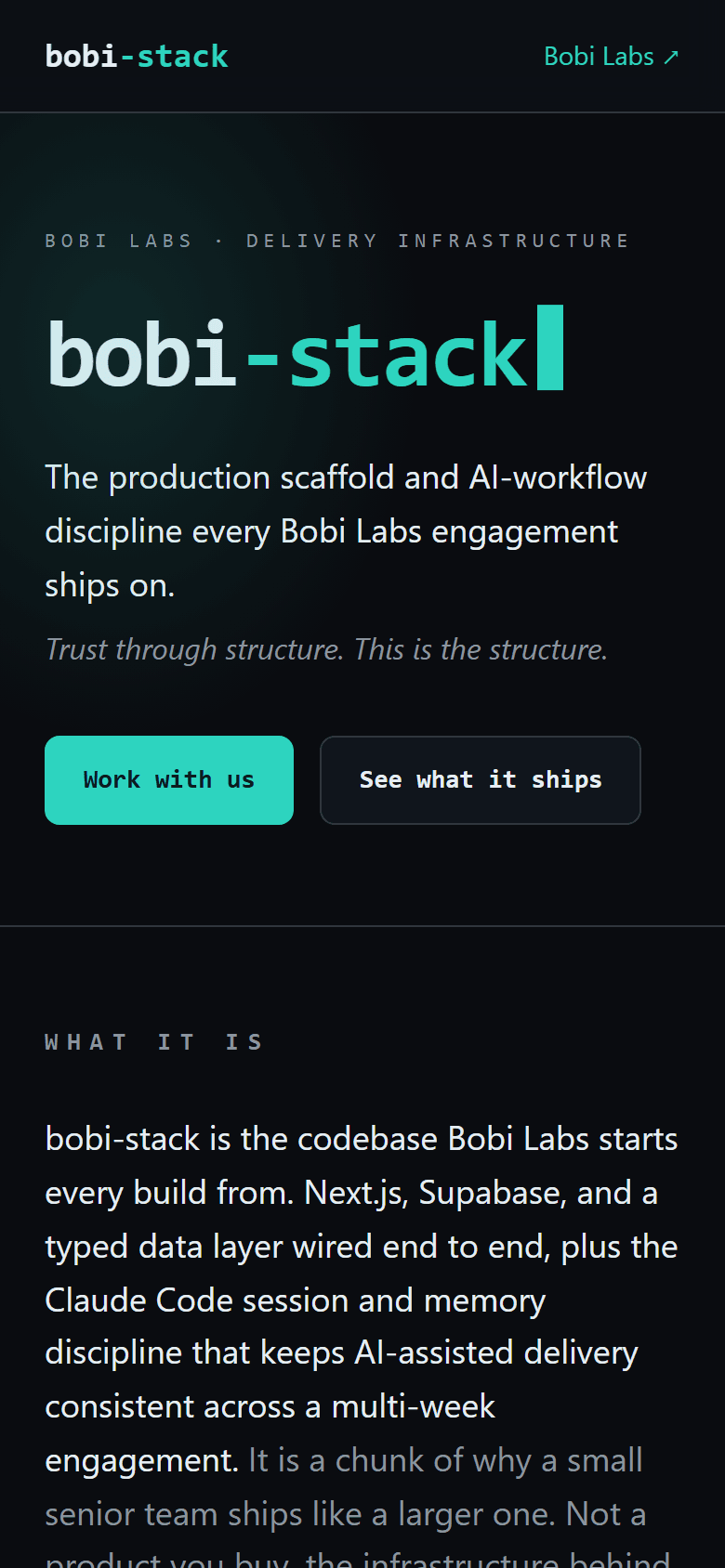 bobi-stack on a phone